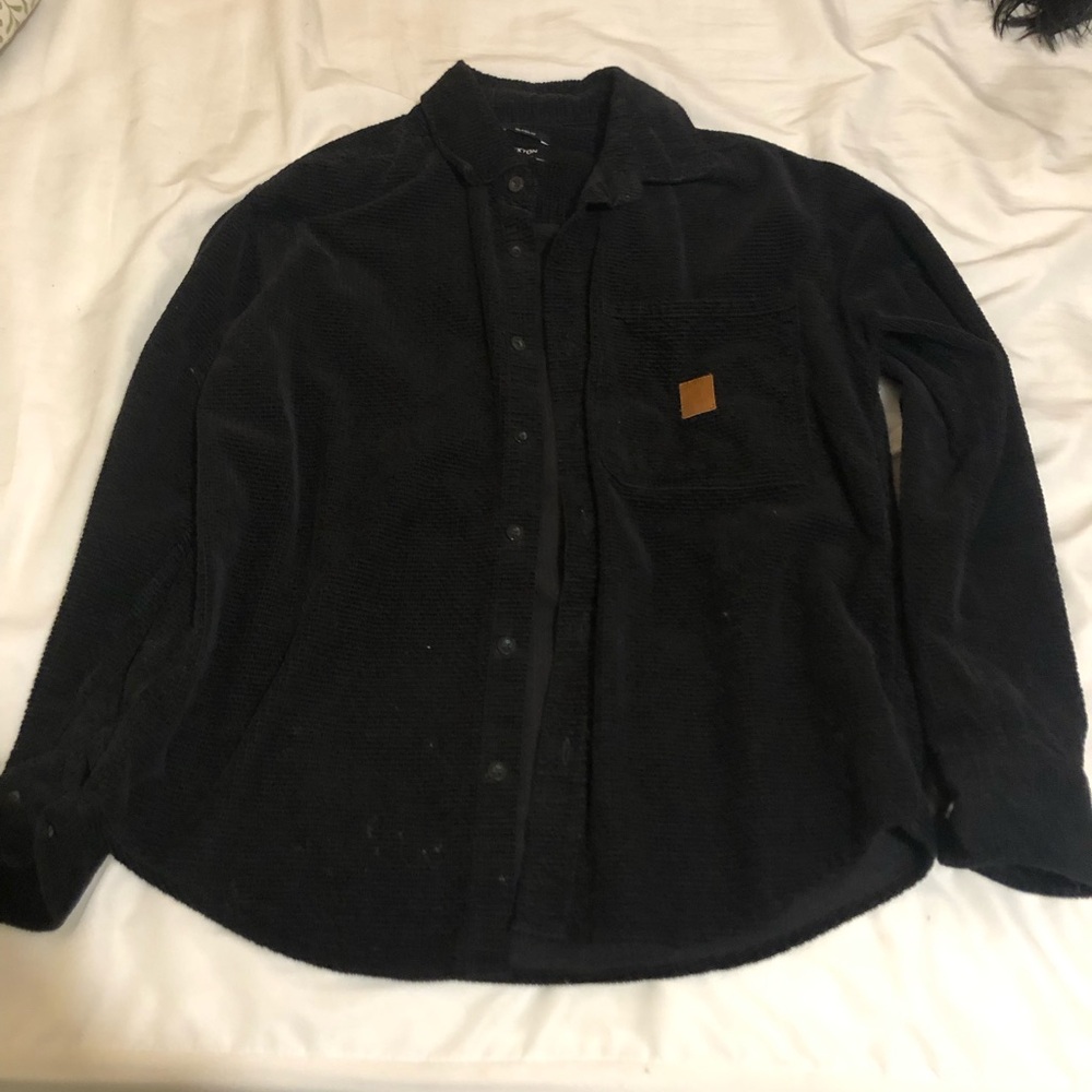 Brixton Black Corduroy Button-Up Shirt